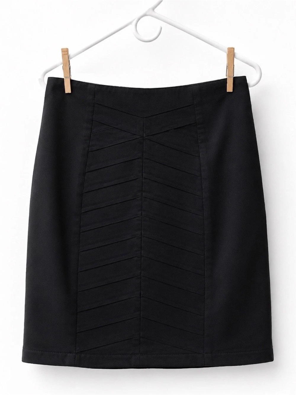 Express Black Pencil Skirt with Chevron Panel